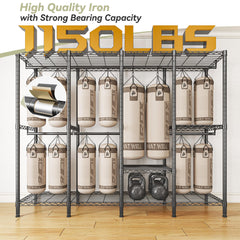 Snhomee 76"W Heavy Duty Clothes Rack with Cover,1150LBS Wardrobe Closet,Adjustable Portable Closet for Bedroom