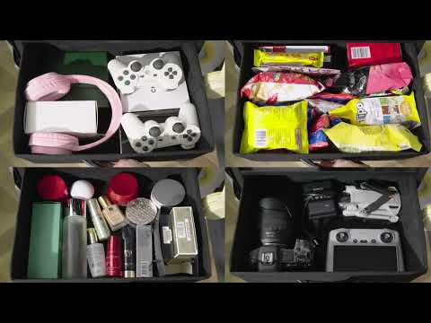 Snhomee Tall LED Nightstand with 5 Drawers, Charging Station & Extra Storage Bag - for Bedroom, Dorm, Apartment & Small Spaces