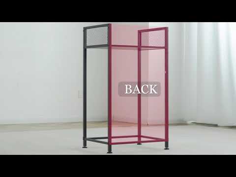 Snhomee Tall LED Nightstand with 5 Drawers, Charging Station & Extra Storage Bag - for Bedroom, Dorm, Apartment & Small Spaces