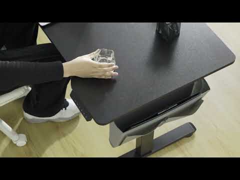 56x24 Electric Standing Gaming Desk with LED Lights, Adjustable Ergonomic Home Office Desk for Bedroom