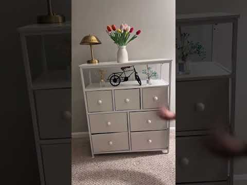 37.4"W White Dresser For Bedroom, Large Dresser for Living Room,Wooden Top dresser for Closet, Entryway