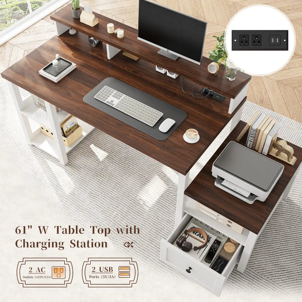 SNhomee-computer-desk-with-drawer-power-led-farmhouse